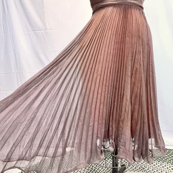 VINTAGE MCM mid century Miss Elliette ruffle accordion pleated dress 60s 50s - Picture 4 of 17